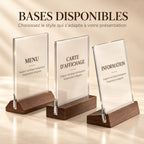 Chevalet de table plexiglass 