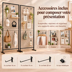 Grille publicitaire double face sur pied 