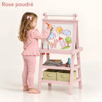 Chevalet pour enfant 3-en-1 avec rangement
