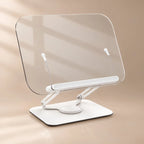 Chevalet de lecture transparent rotatif à 360°