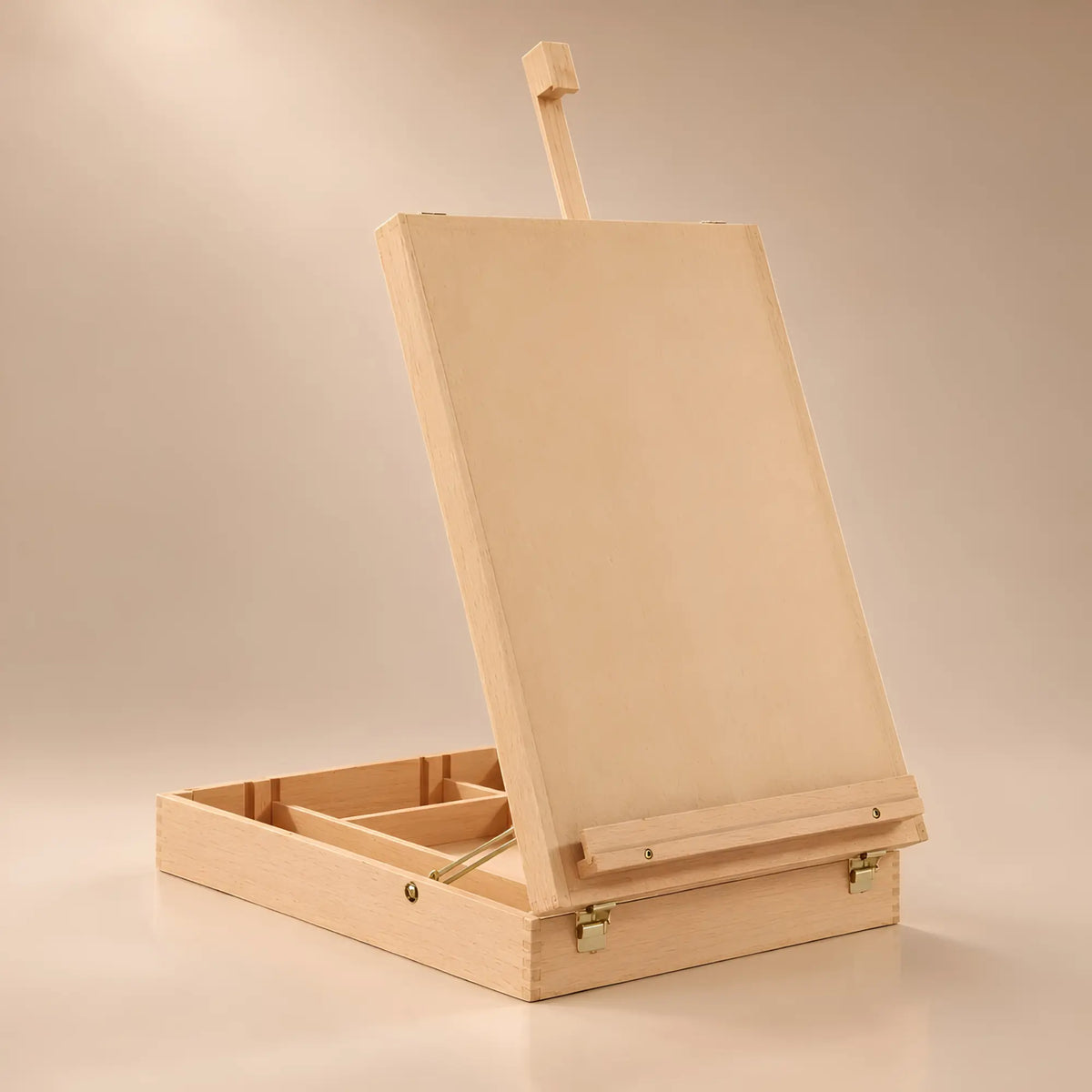 Grande boîte-chevalet de table en hêtre