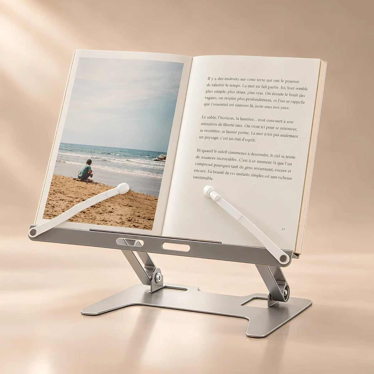 Chevalet de lecture pour livre et ordinateur portable 