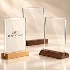 Chevalet de table plexiglass 