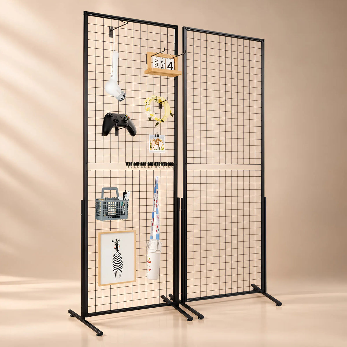 Grille publicitaire double face sur pied 