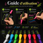 Marqueurs fluorescents tableau noir 