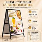 Chevalet Trottoir Porte-Affiche 