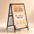 Chevalet Trottoir Porte-Affiche 