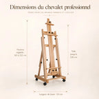 Chevalet a crémaillère professionnel en bois