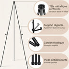 Chevalet d’exposition en métal 