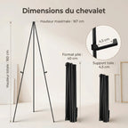 Chevalet d’exposition en métal 