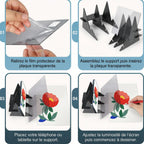 Chevalet de table avec écran transparent 