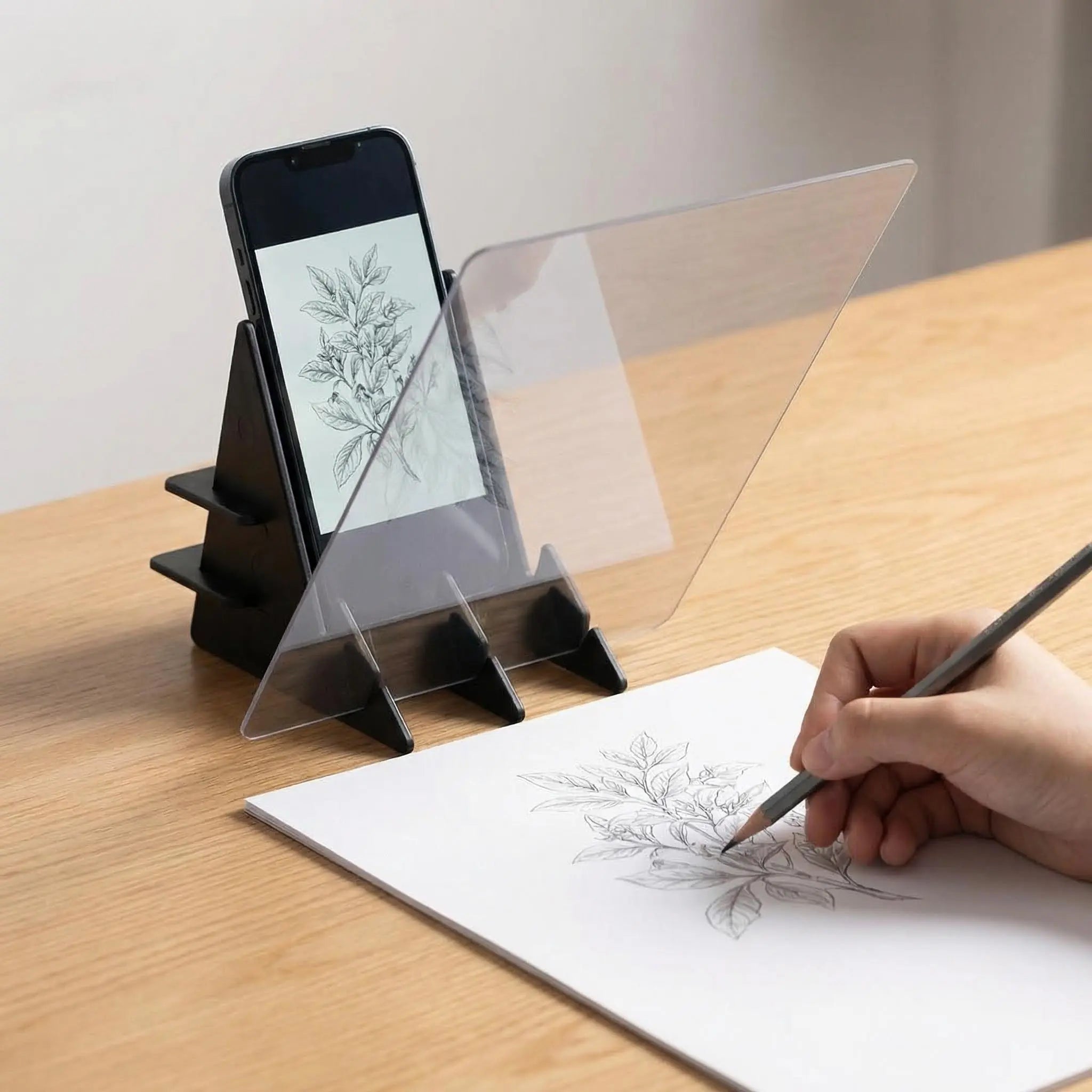 Chevalet de table avec écran transparent 