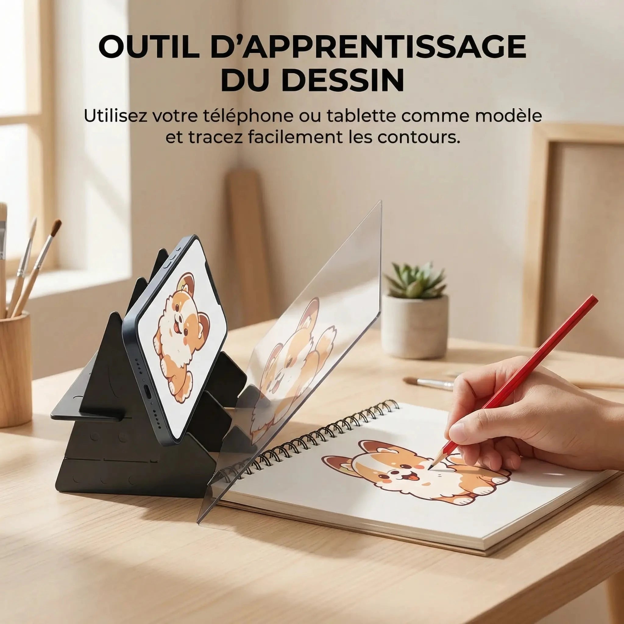 Chevalet de table avec écran transparent L’univers du chevalet