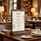 Chevalet de table menu restaurant