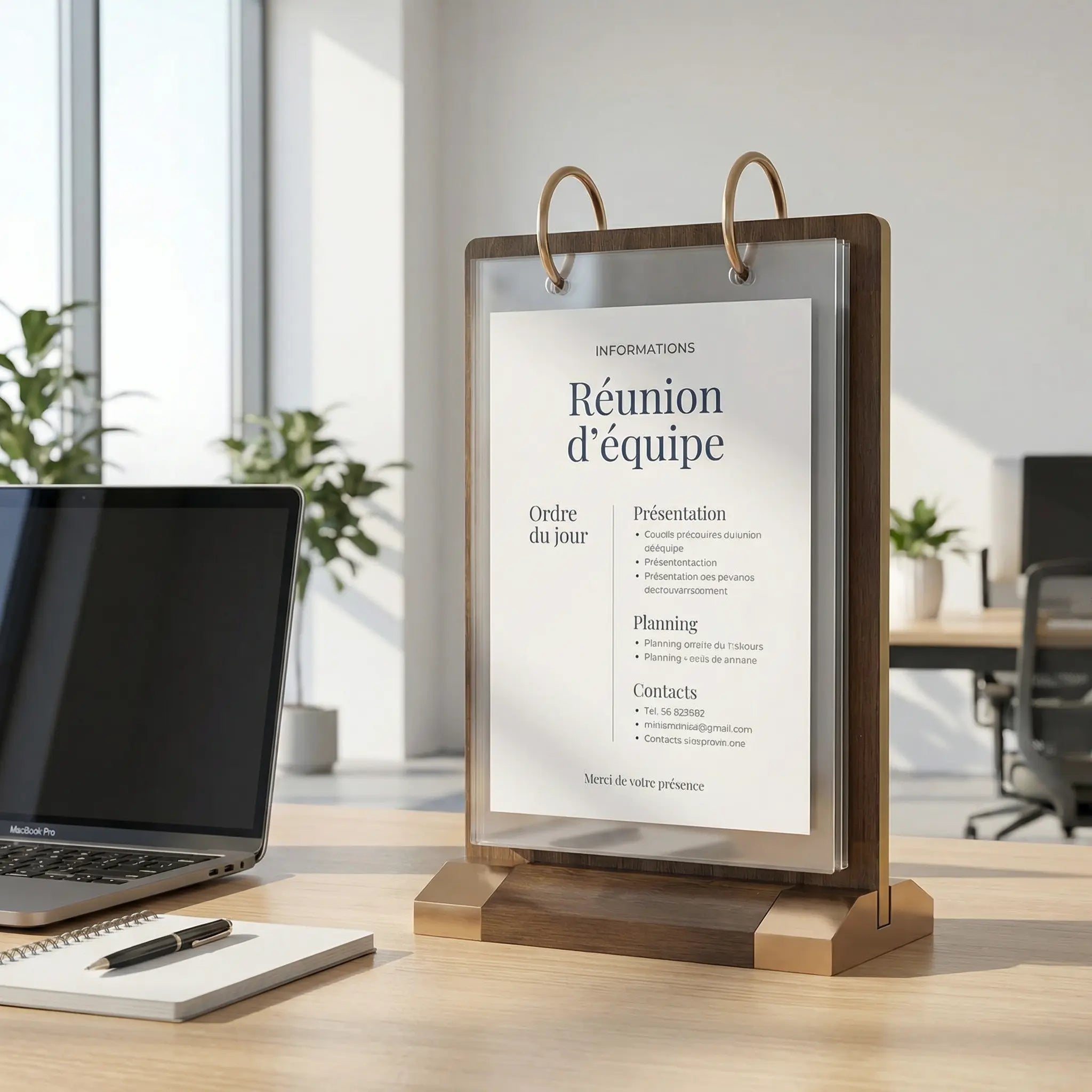 Chevalet de table menu restaurant