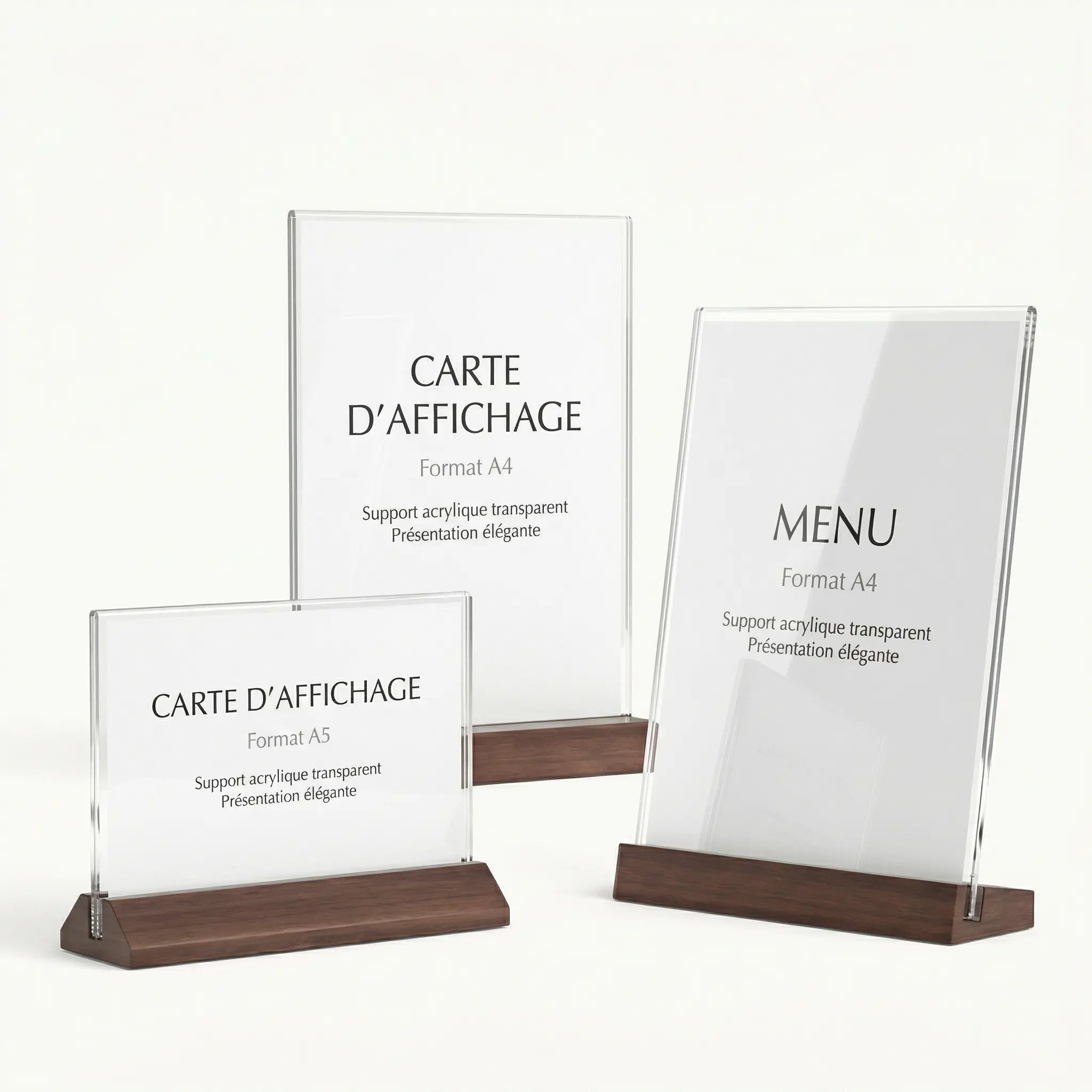 Chevalet de table plexiglass