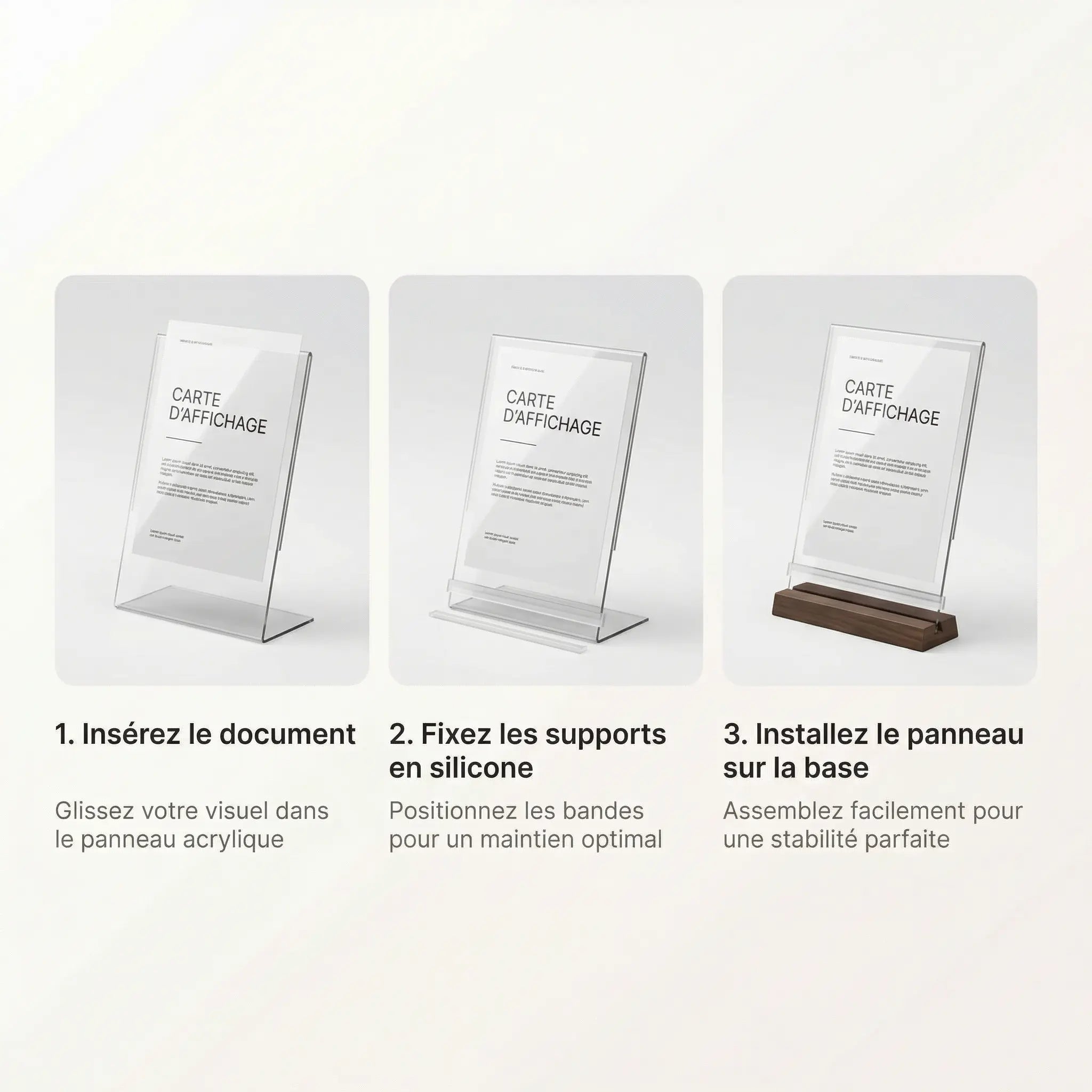 Chevalet de table plexiglass