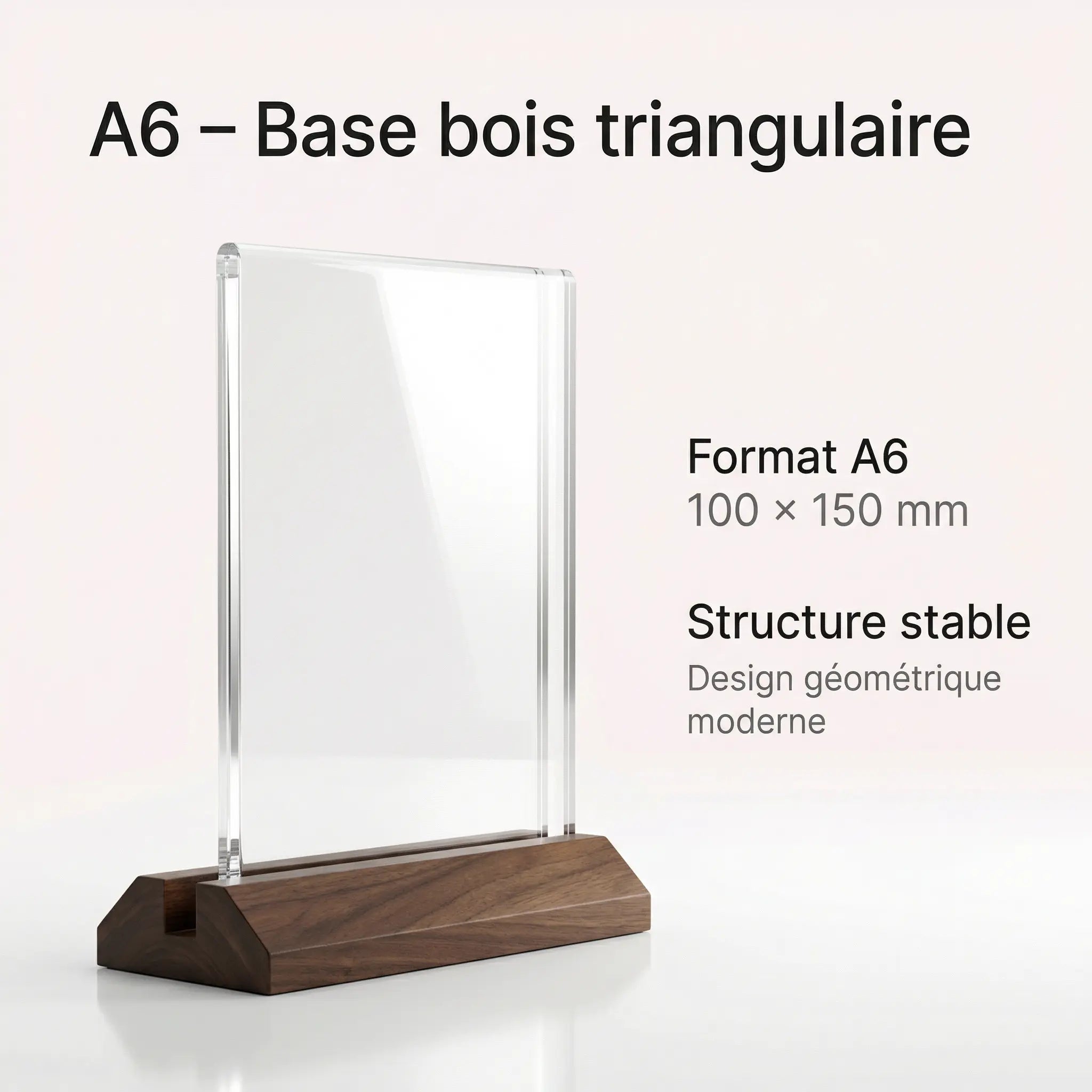 Chevalet de table plexiglass