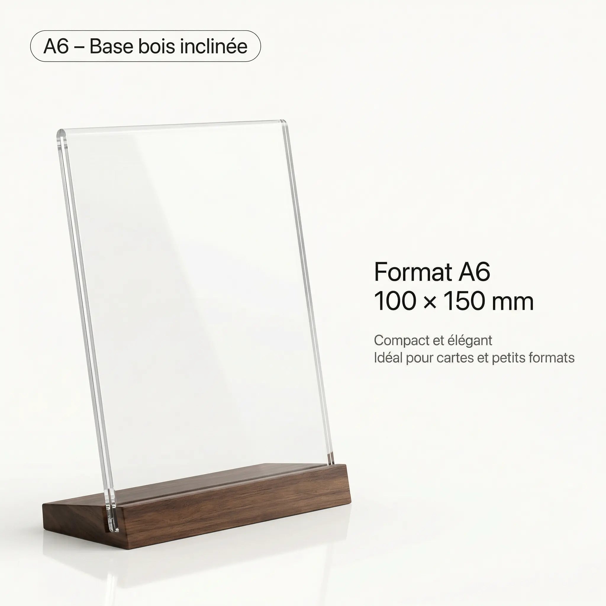 Chevalet de table plexiglass