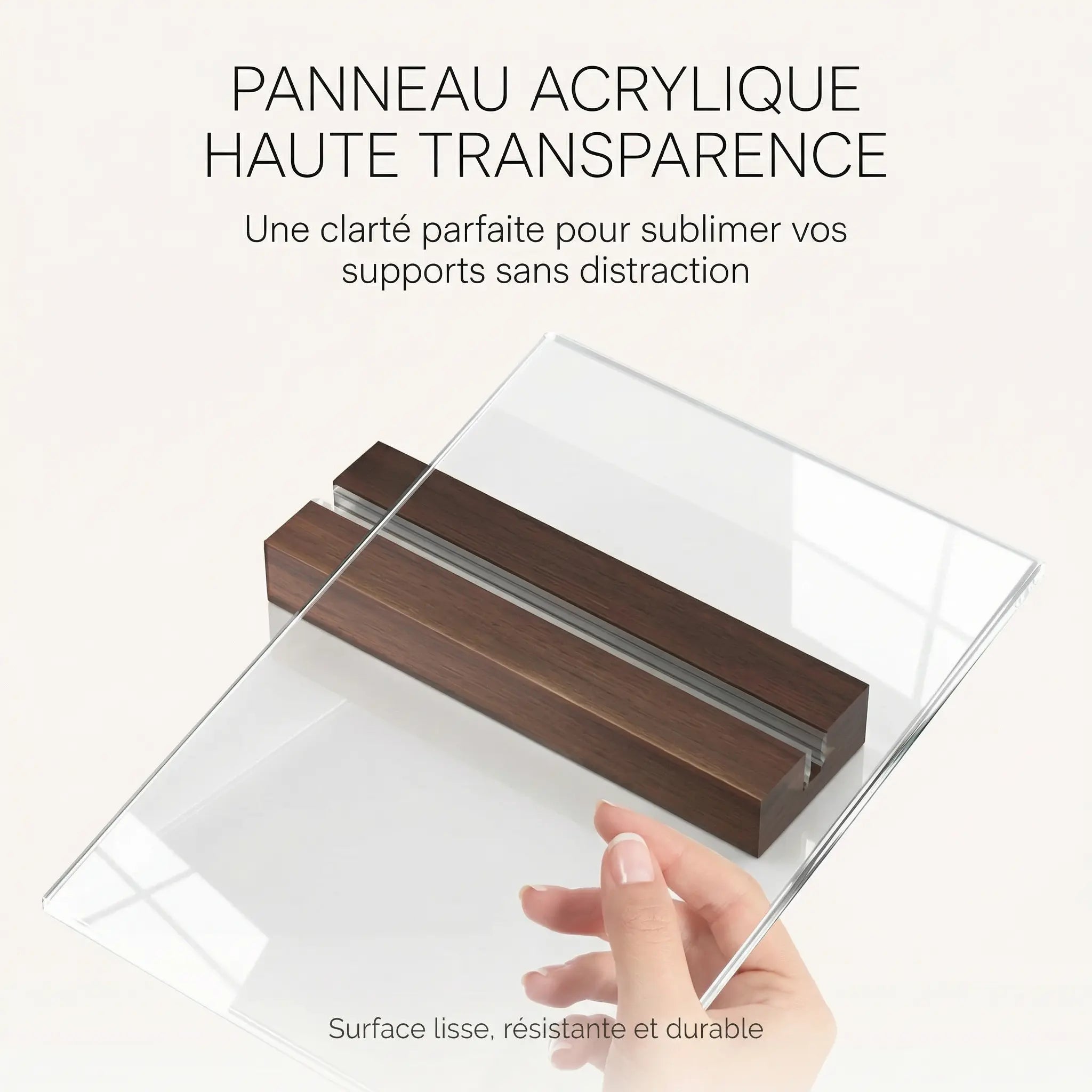 Chevalet de table plexiglass
