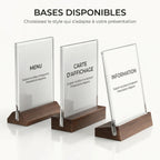 Chevalet de table plexiglass