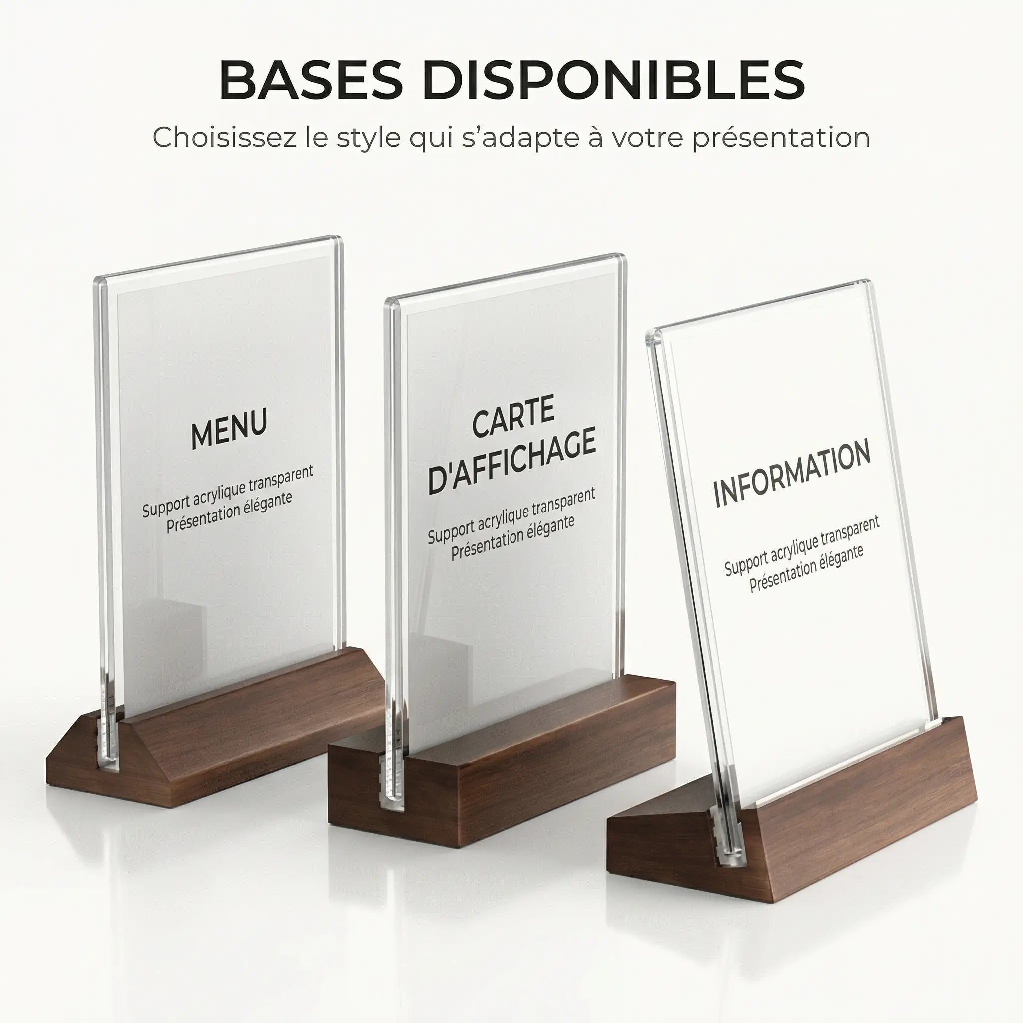 Chevalet de table plexiglass