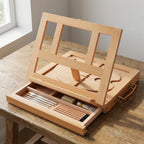 Chevalet de table pliable avec tiroir 