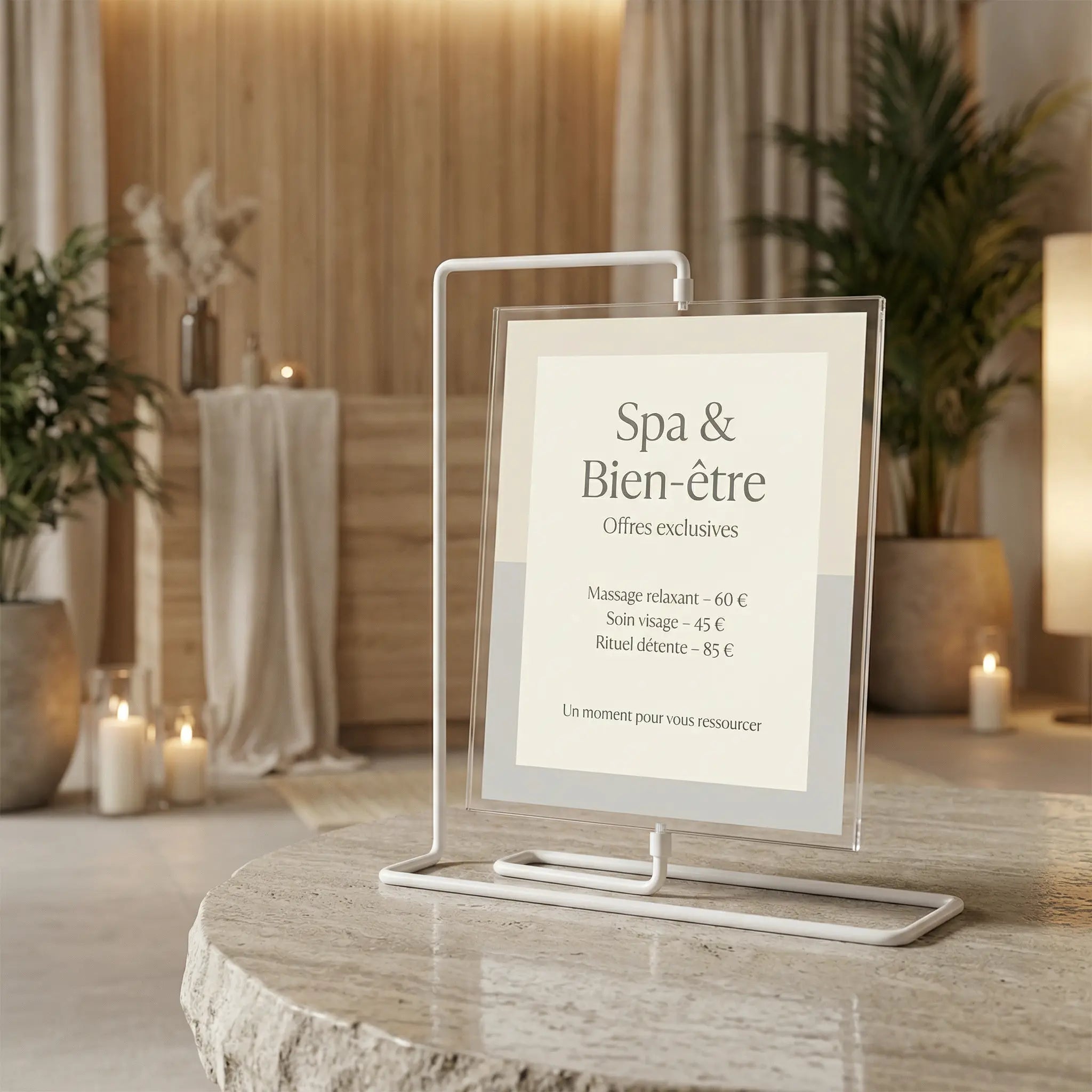 Chevalet de table présentoir rotatif