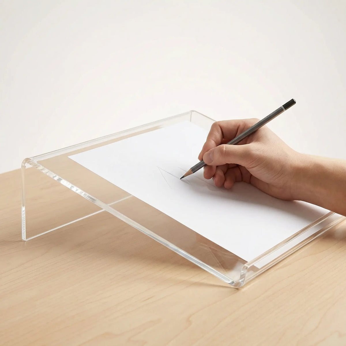 Chevalet de table transparent 