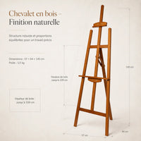 Chevalet en bois coloré 