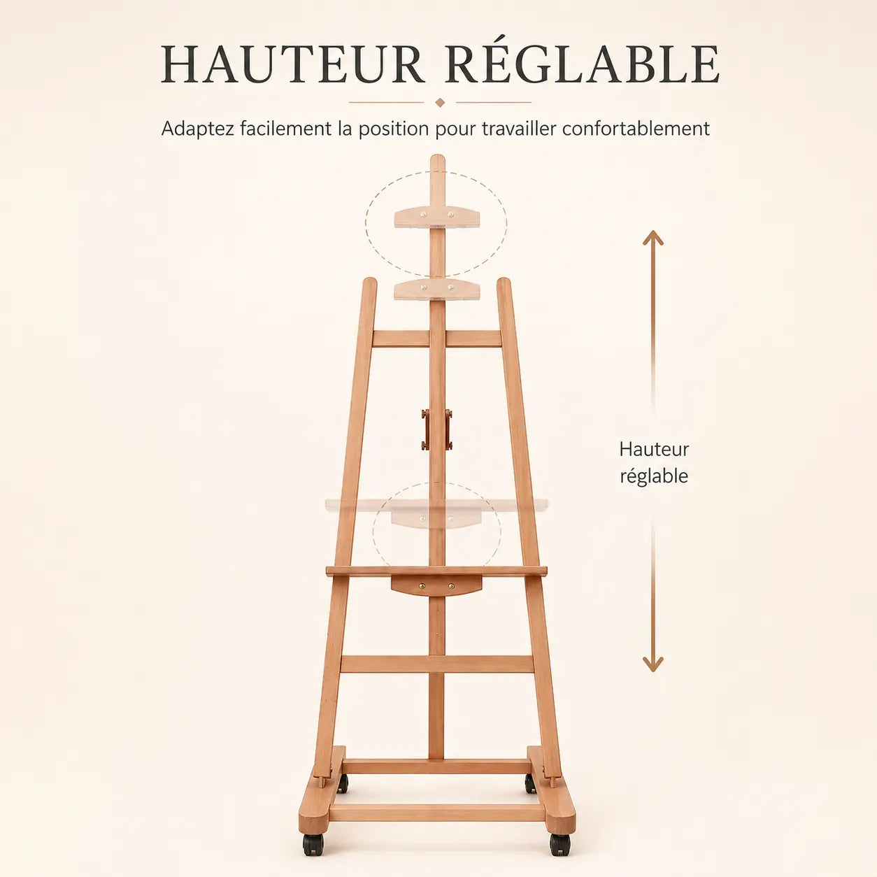 Chevalet en bois coloré 