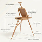 Chevalet en bois pliable 