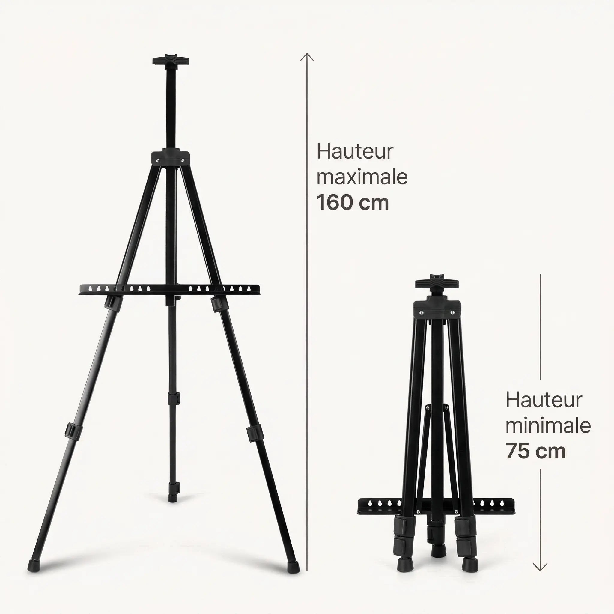 Chevalet en métal rétractable 