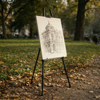 Chevalet d’exposition en métal pour mariage