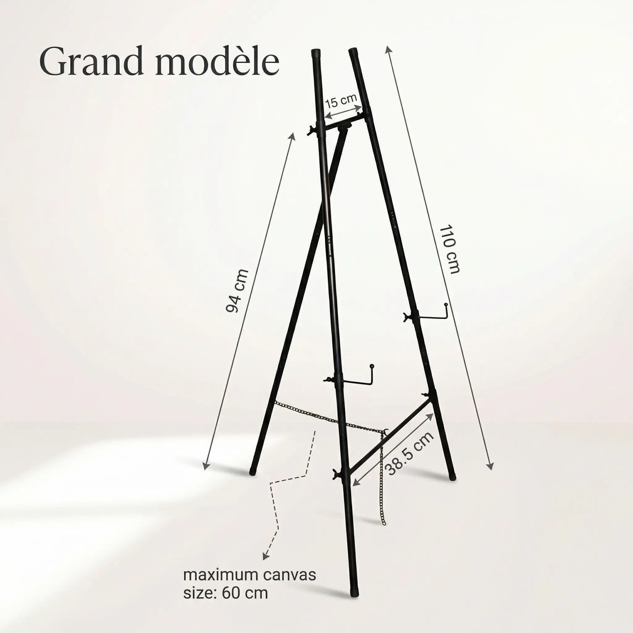 Chevalet d’exposition en métal pour mariage