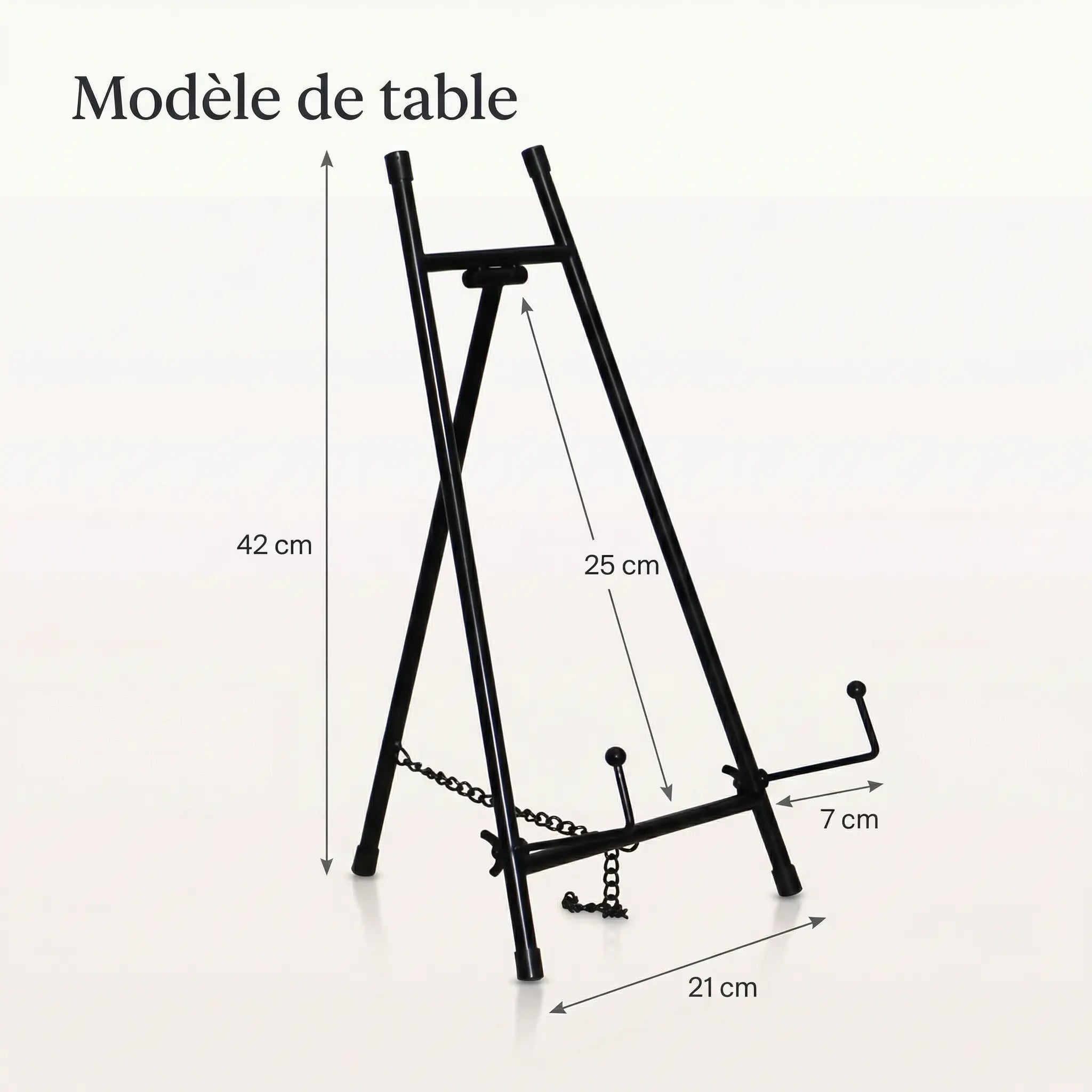 Chevalet d’exposition en métal pour mariage