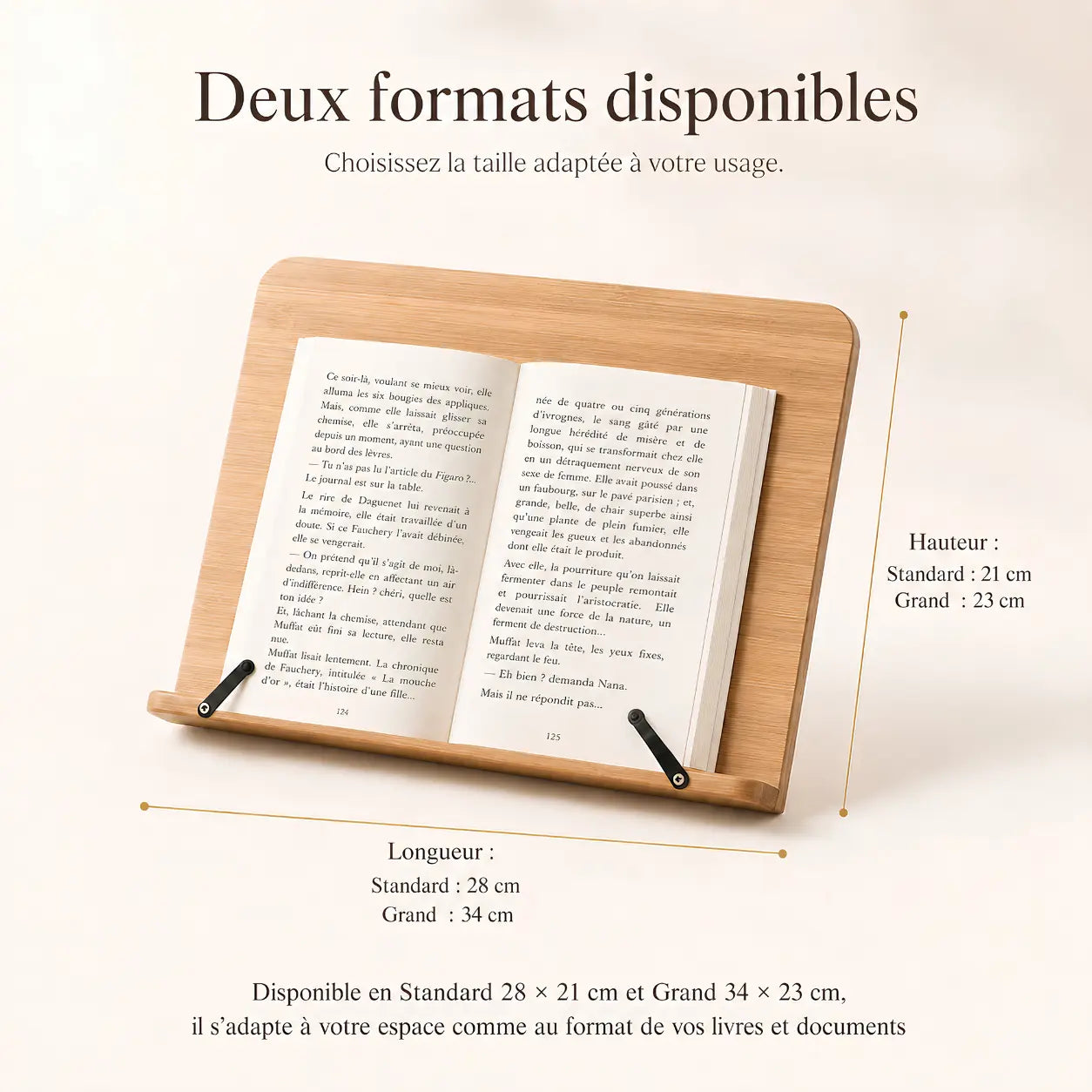 Chevalet de lecture en bois