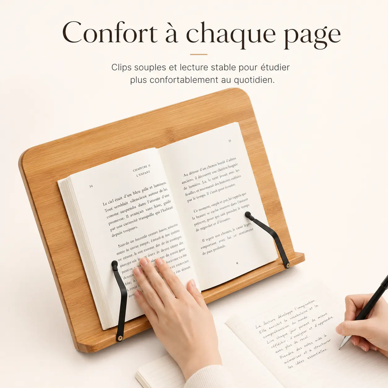 Chevalet de lecture en bois