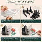 Chevalet de table avec écran transparent