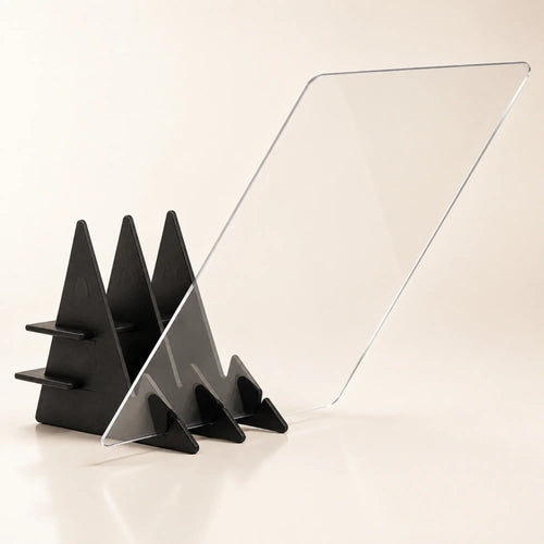 Chevalet de table avec écran transparent 