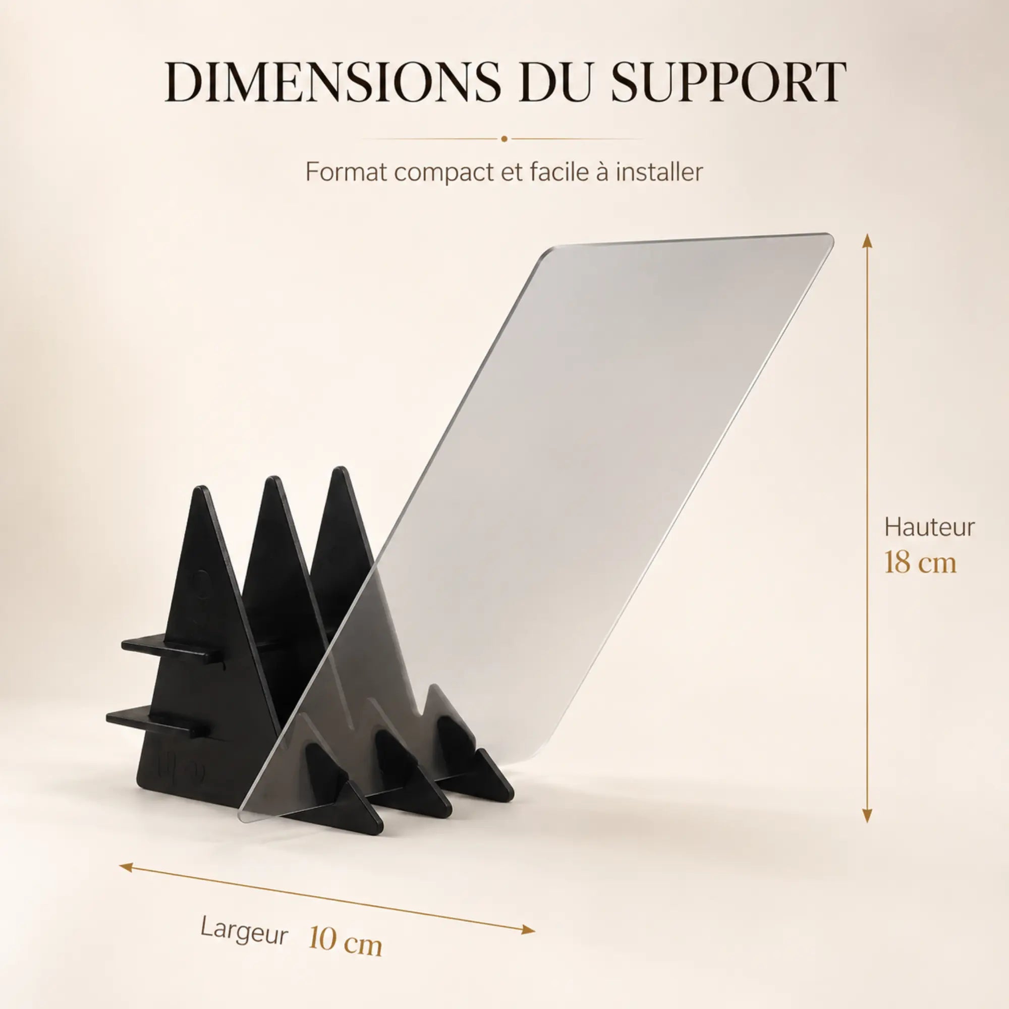 Chevalet de table avec écran transparent