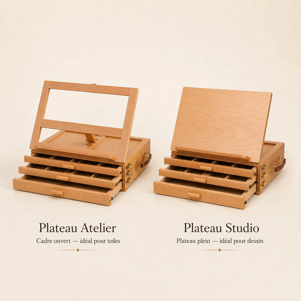 Chevalet de table avec tiroirs 