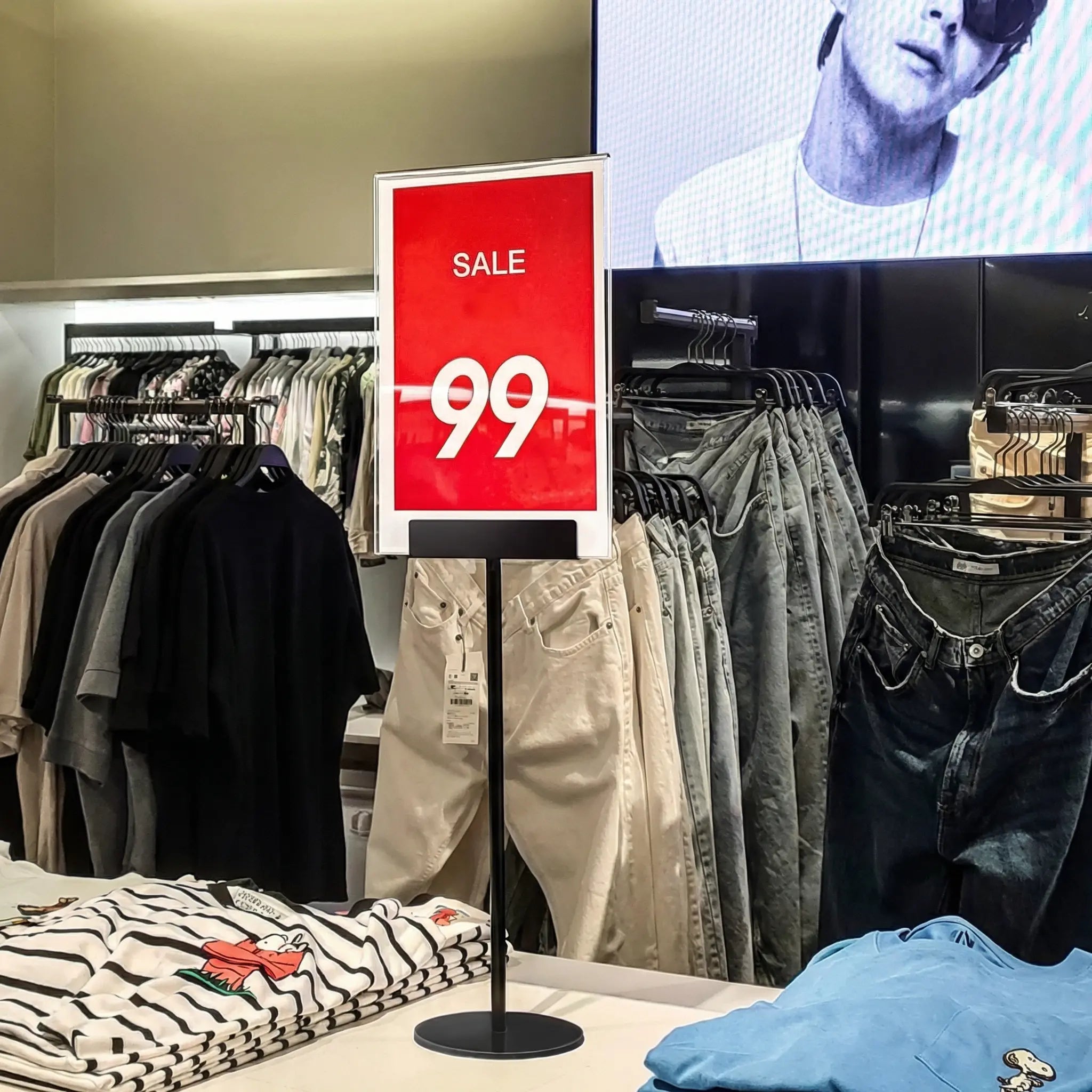 Chevalet de table d’exposition