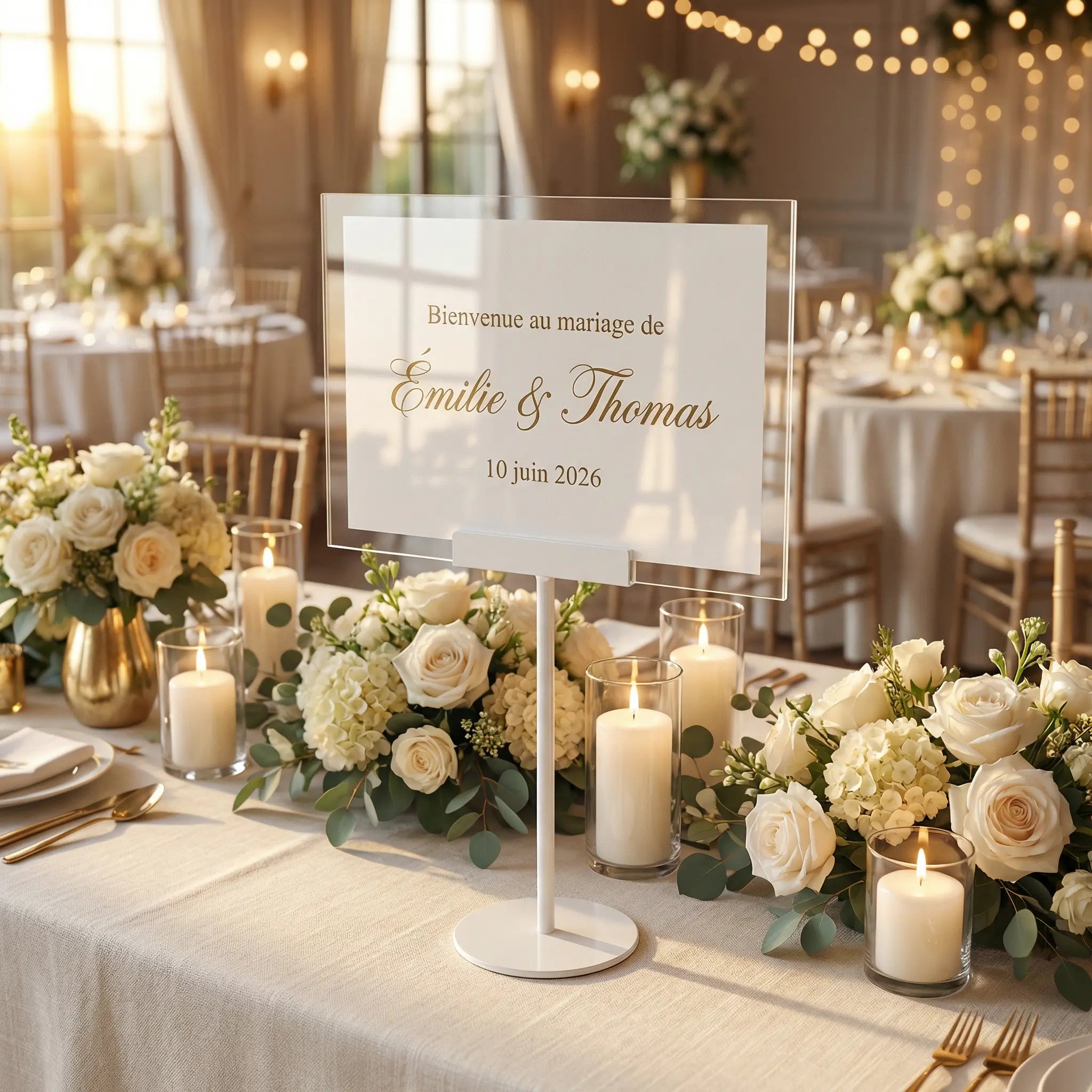 Chevalet de table d’exposition