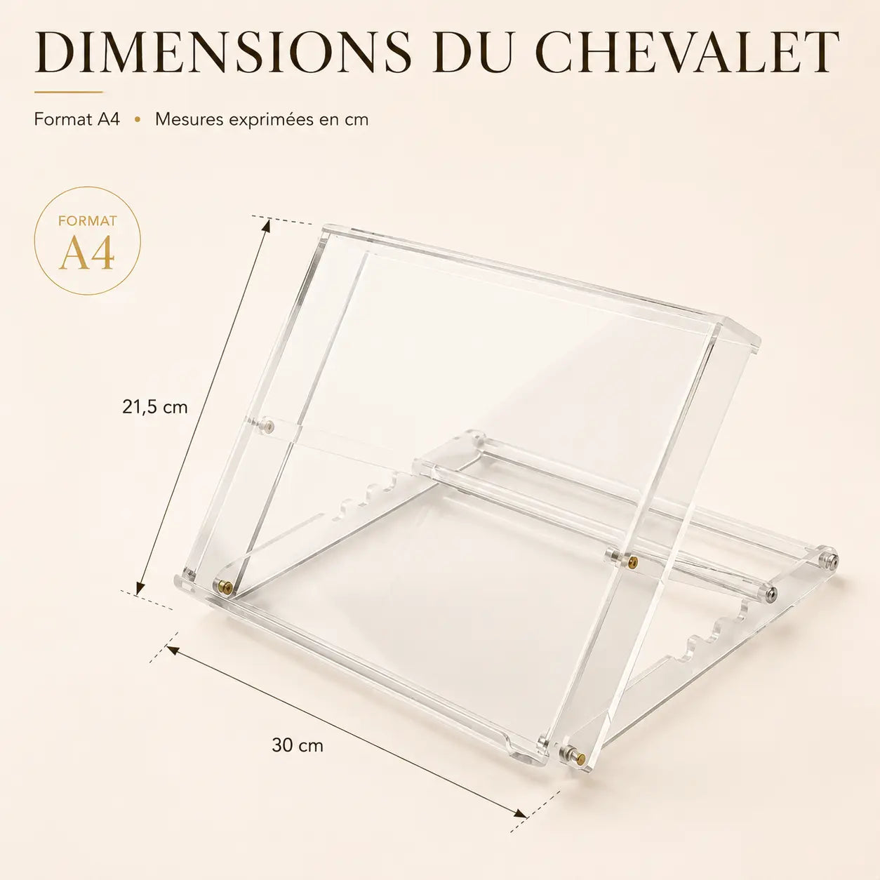 Chevalet de table en acrylique 