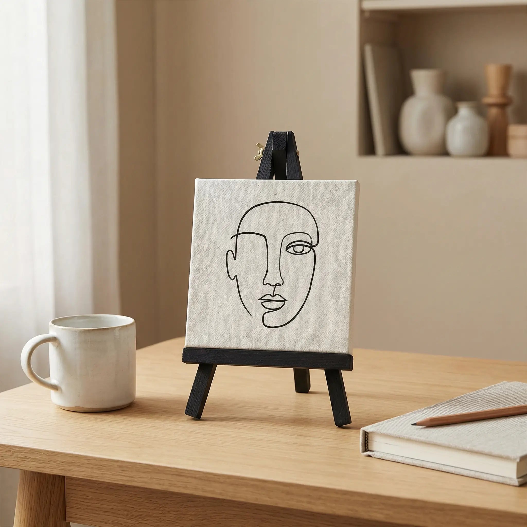 Chevalet de table en bois noir