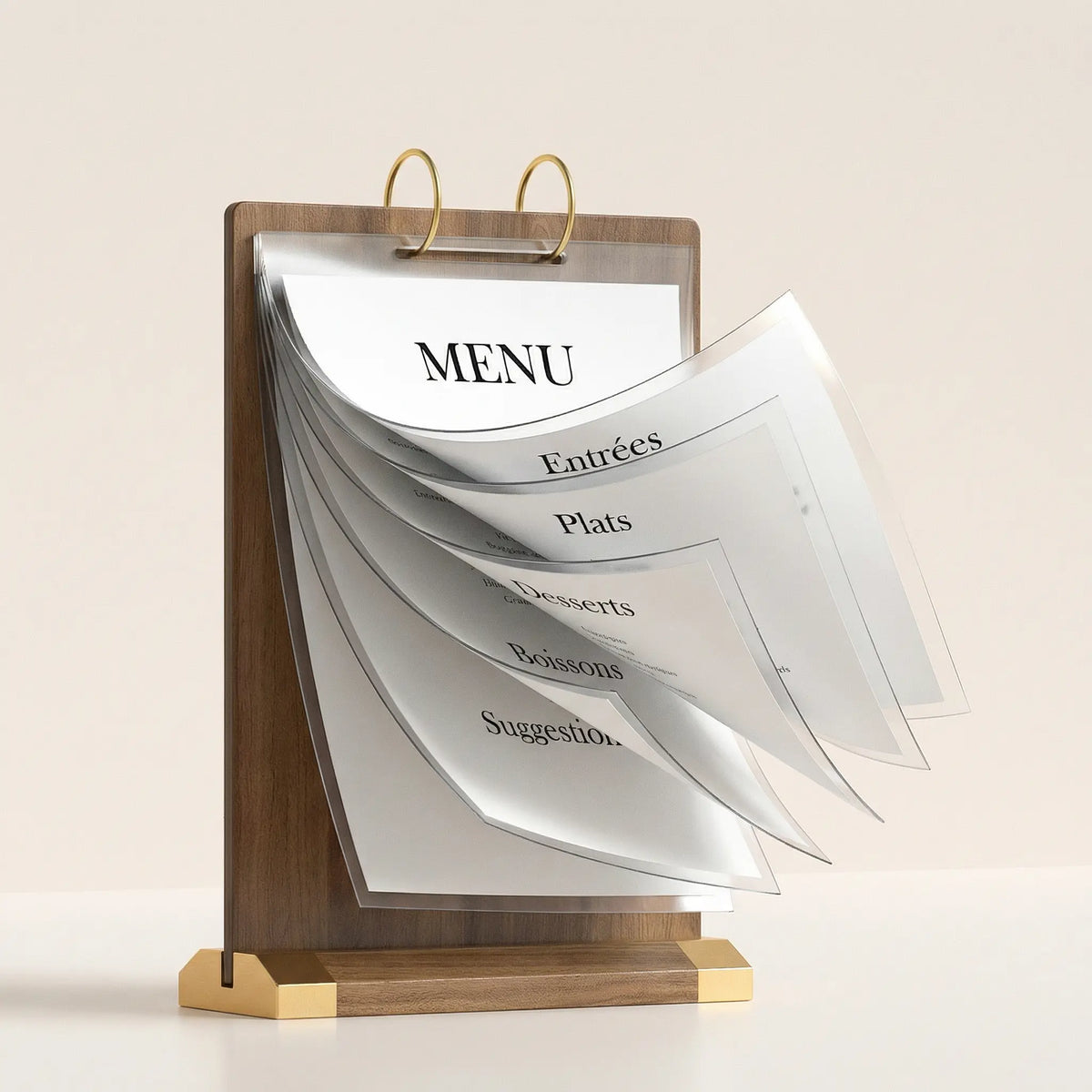 Chevalet de table menu restaurant 