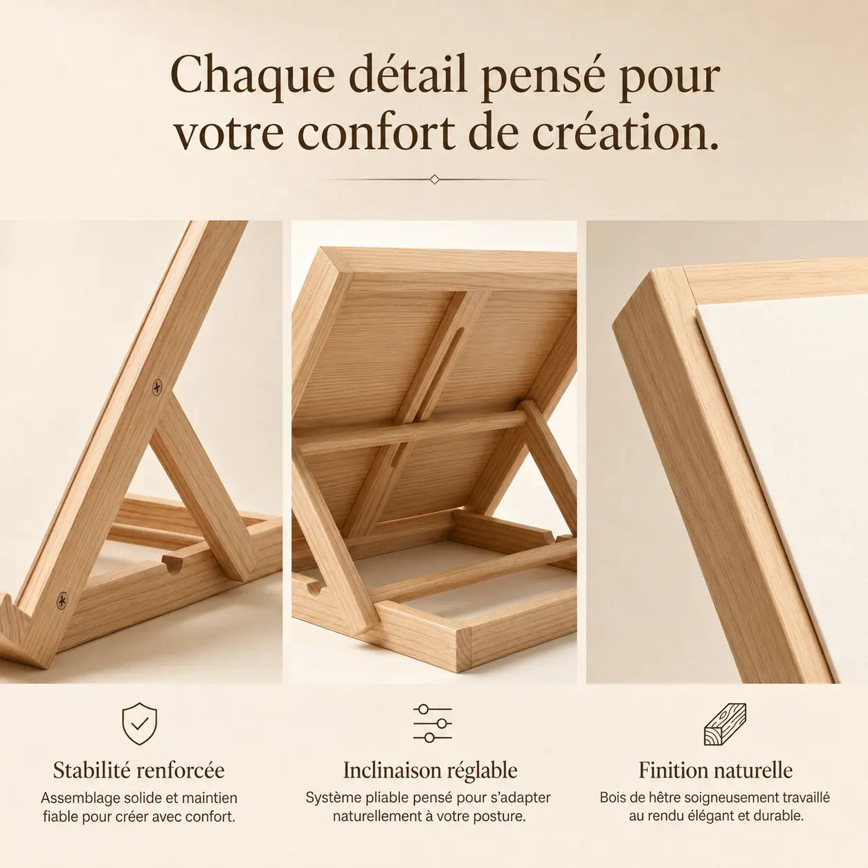Chevalet de table pliable 