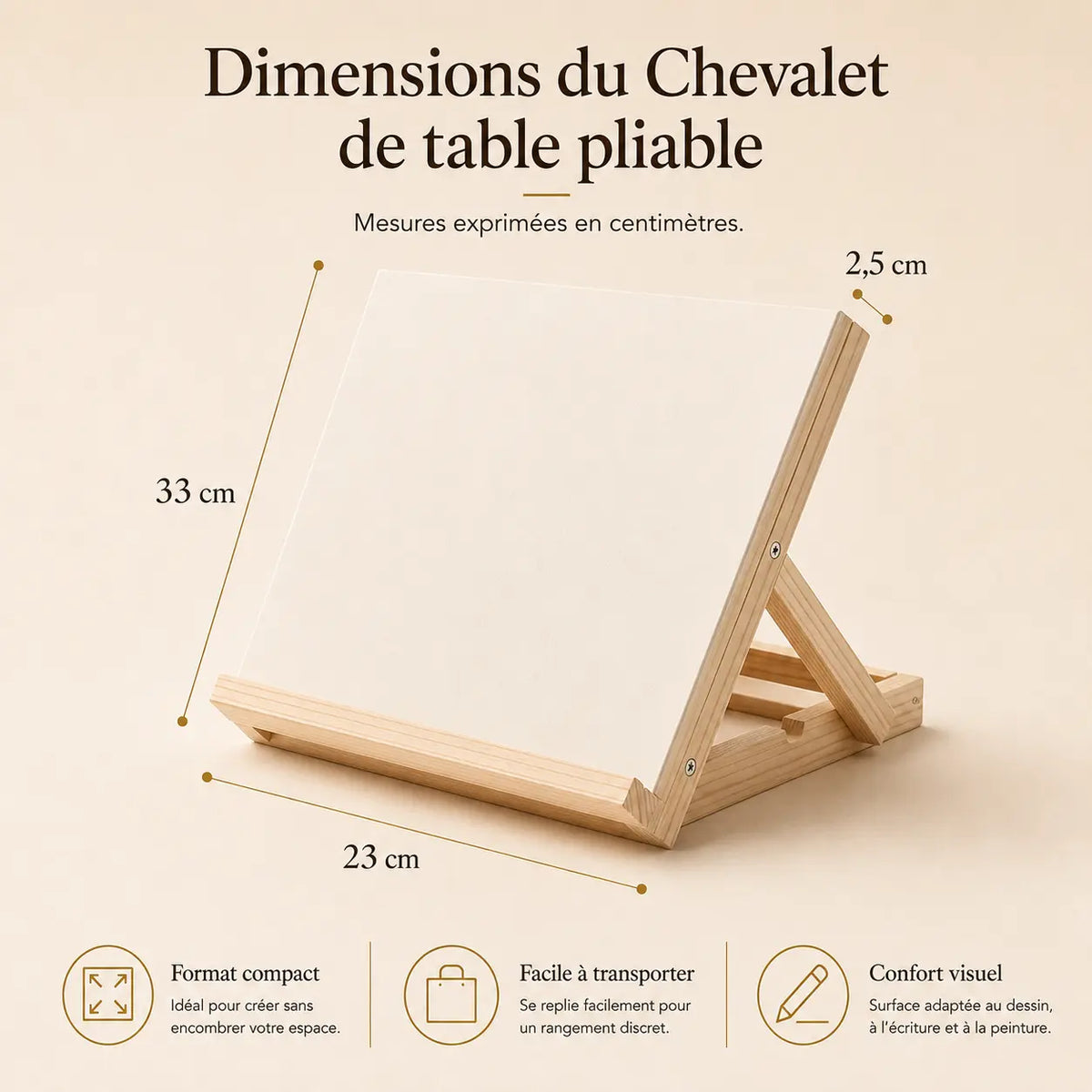 Chevalet de table pliable 