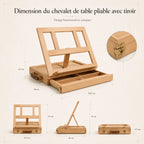 Chevalet de table pliable avec tiroir 